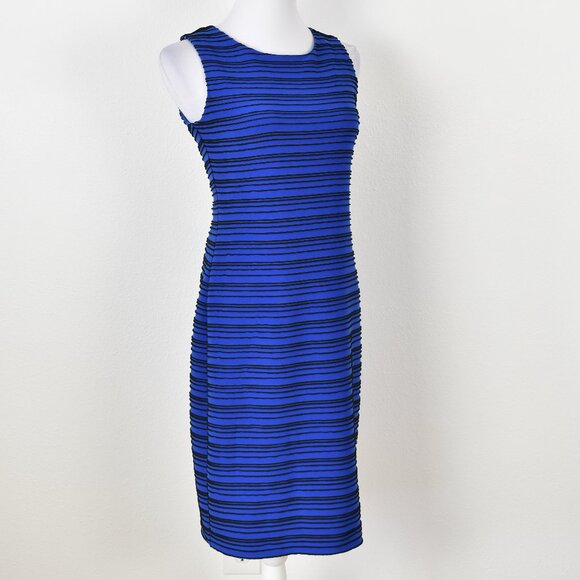 Calvin Klein Textured Stripe Sheath Dress - 8 - Picture 7 of 9